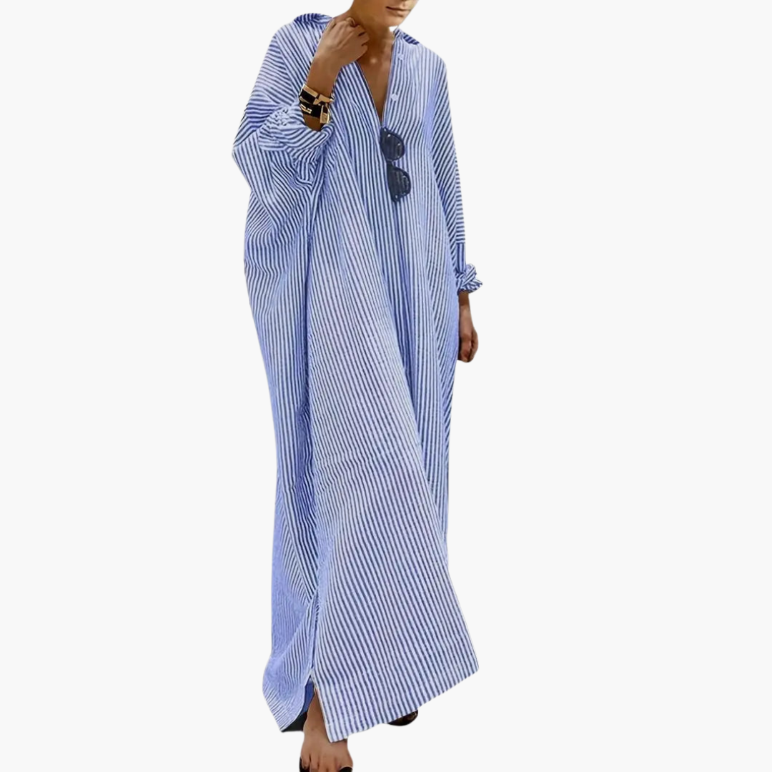 Long Striped Caftan Women's Summer | Altivaro
