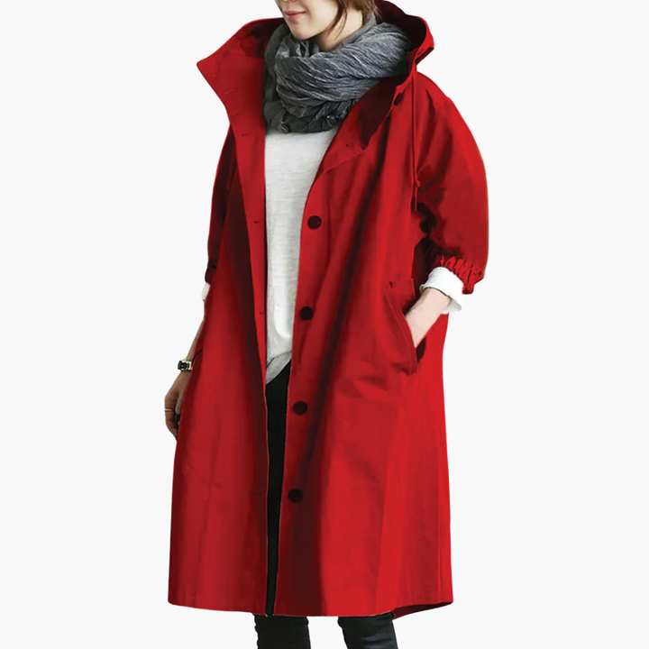 Women's Waterproof Trench Coat with Hood | Altivaro
