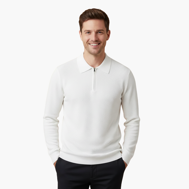 Maglione Uomo con Collo a Polo e Zip | Altivaro