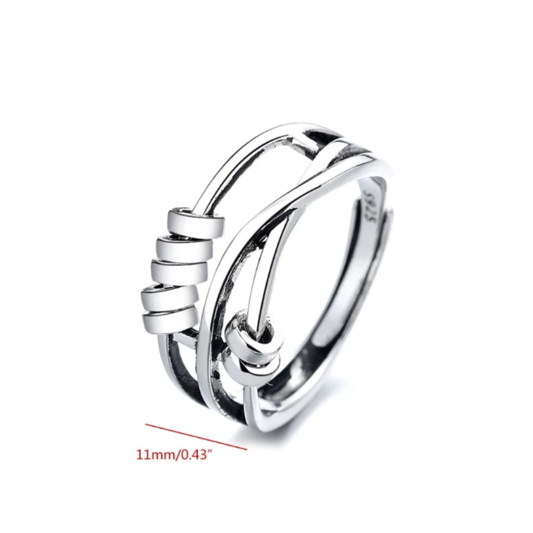 Men's Ring Silver 925 Adjustable Modern Design | Altivaro