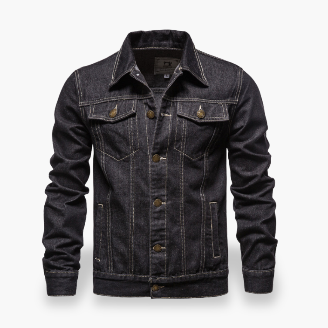 Women's Denim Jacket with Buttons and Pockets | Altivaro