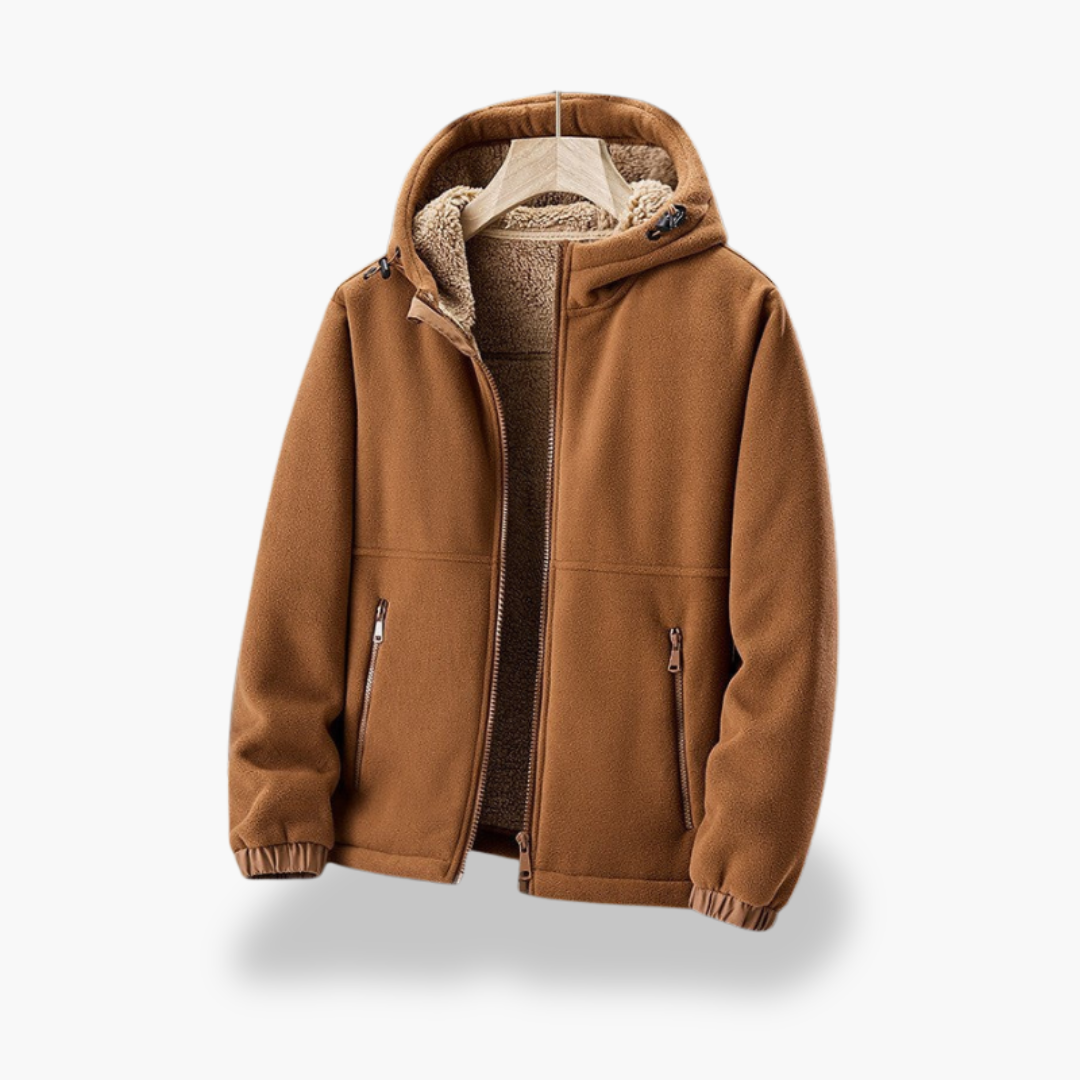 Men's Fleece Jacket with Hood and Fleece Lining | Altivaro