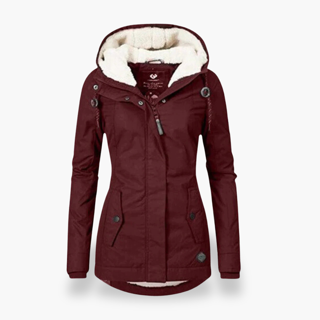 Giacca Invernale Donna Foderata Pelliccia Cappuccio | Altivaro