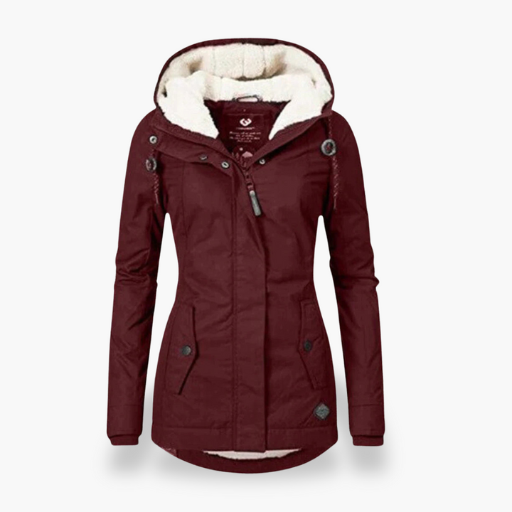 Giacca Invernale Donna Foderata Pelliccia Cappuccio | Altivaro