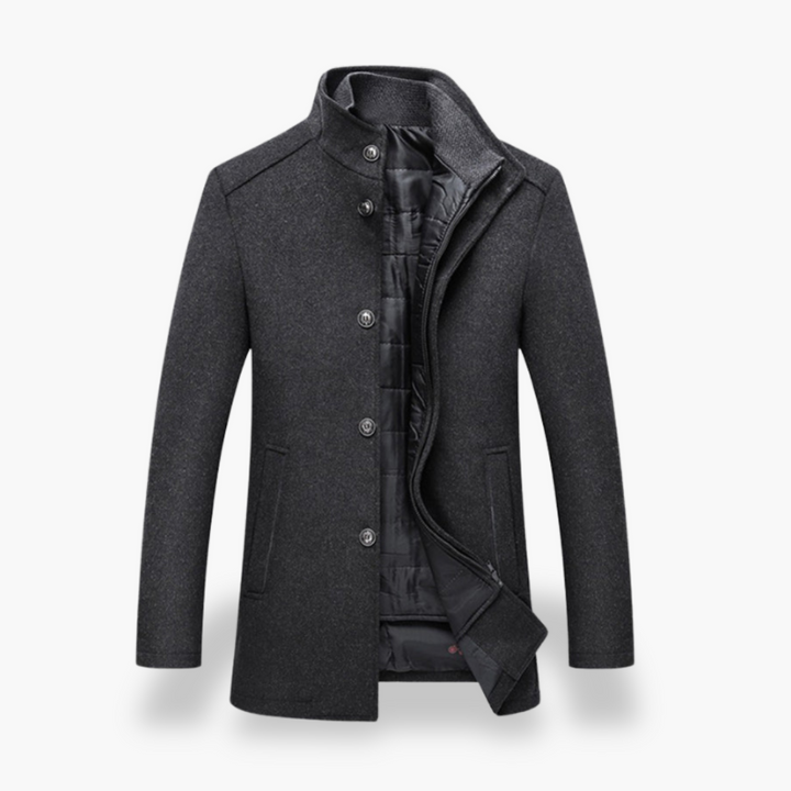 Men's Winter Jacket with Padded Lining and High Collar | Altivaro