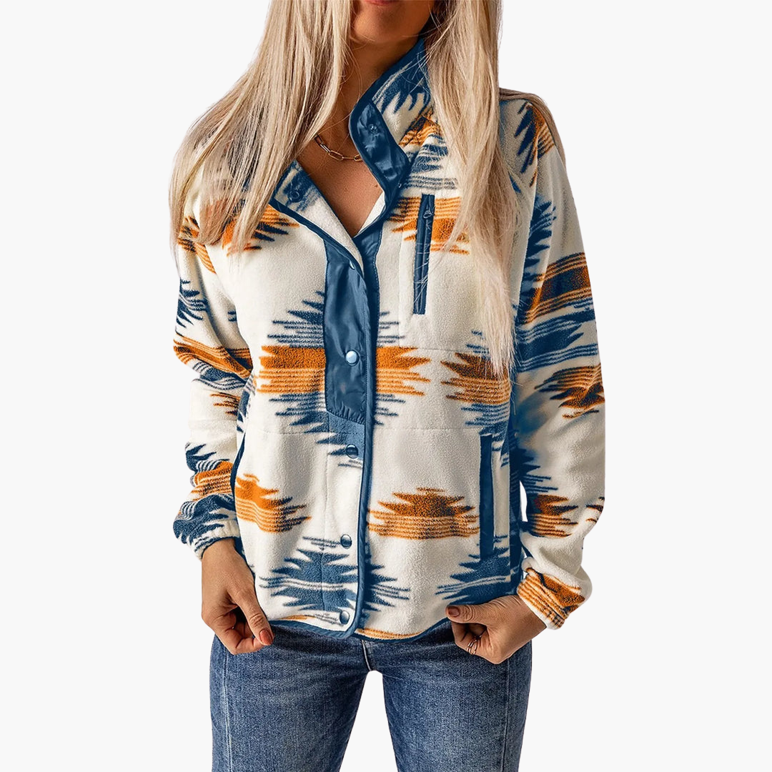 Women's Soft Fleece Jacket with Button Closure | Altivaro