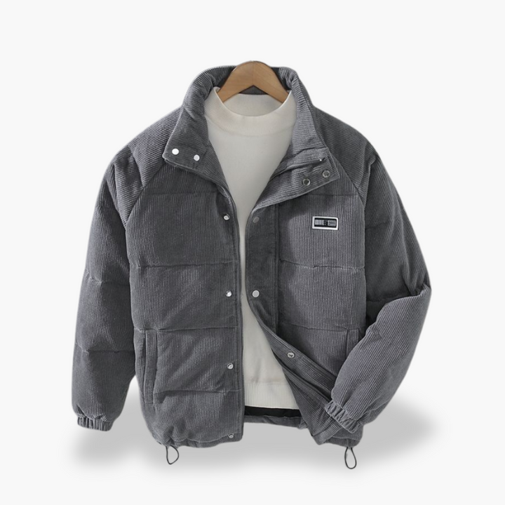 Men's Ribbed Cotton Jacket with Zip | Altivaro