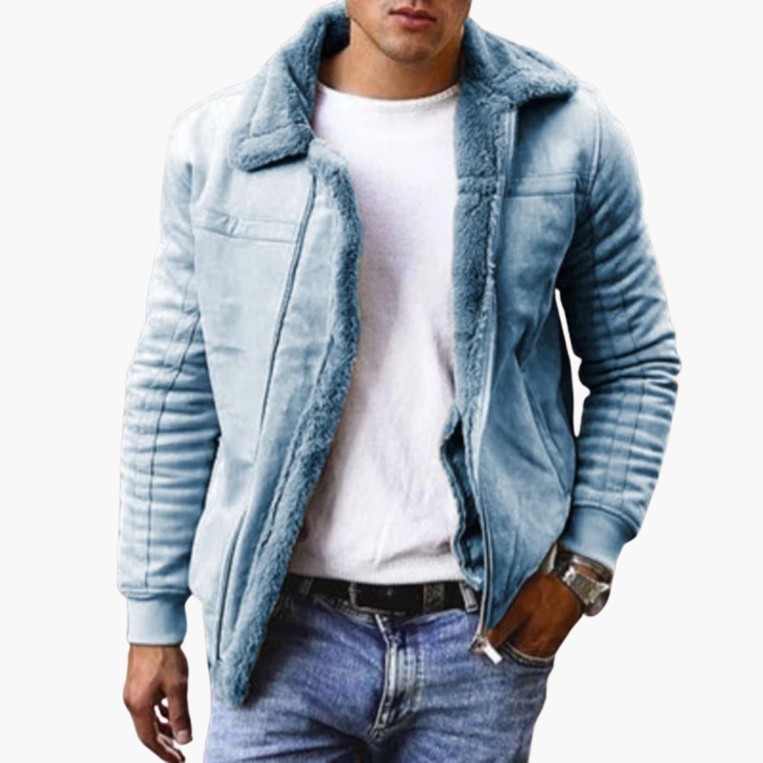Men's Leather Jacket with Fur Lining | Altivaro