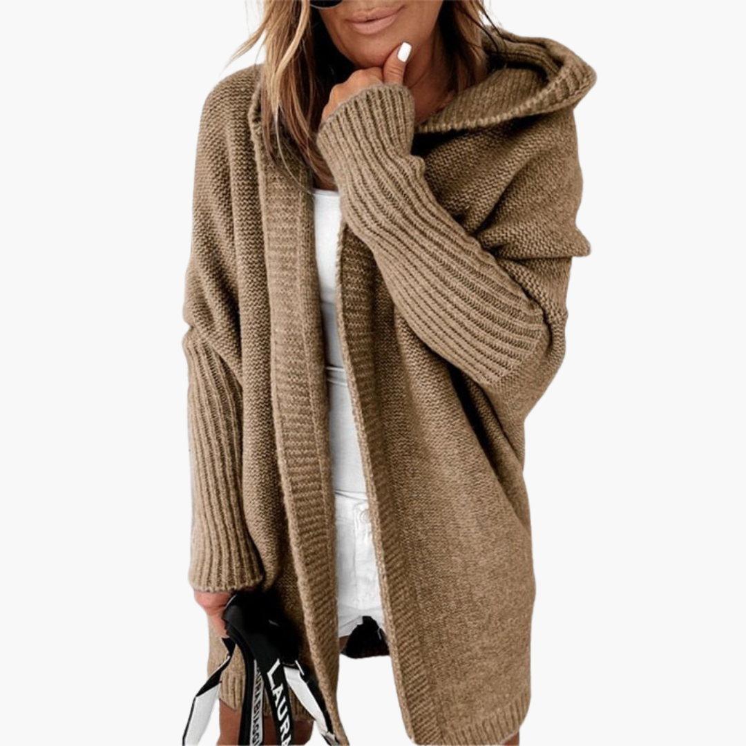 Women's knitted cardigan with hood | Altivaro
