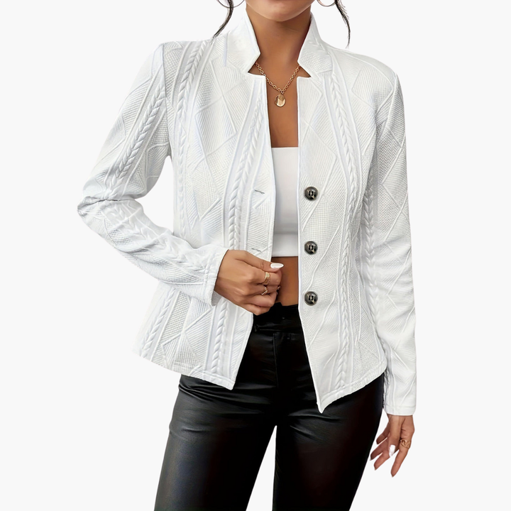 Blazer Donna con Bottoni e Dettagli in Maglia | Altivaro