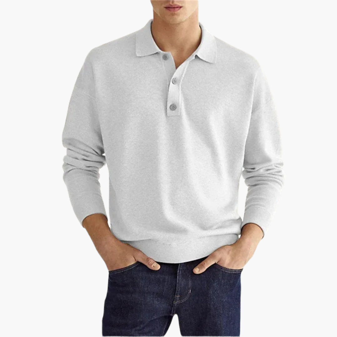 Men's Polyester Polo with Buttons | Altivaro