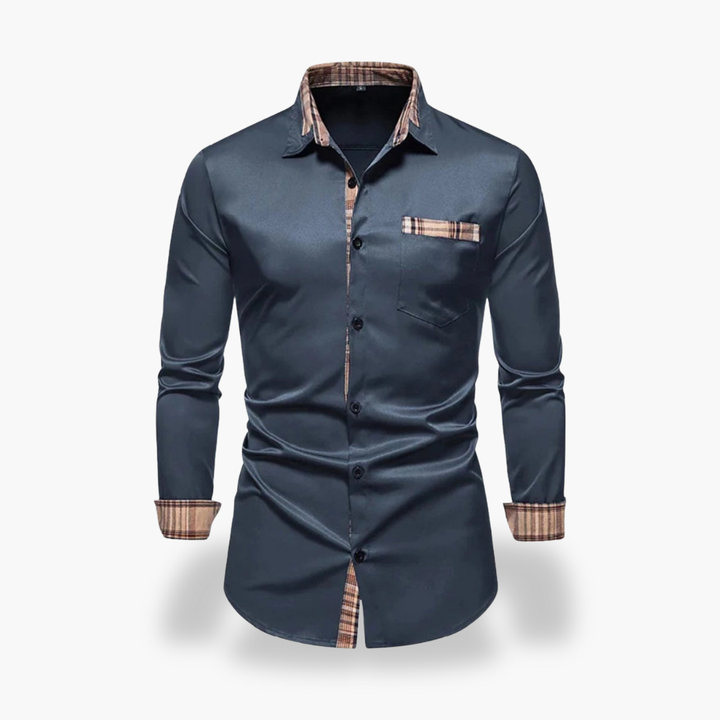 Camicia Slim Fit con Colletto a Quadri per Uomo | Altivaro