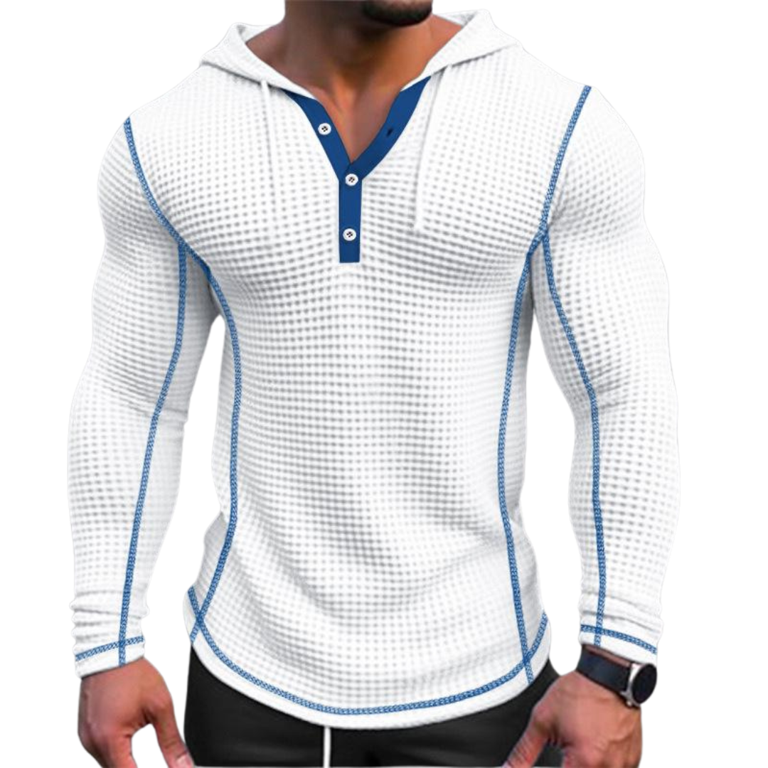 Felpa Uomo Henley Waffle Termica Manica Lunga | Altivaro