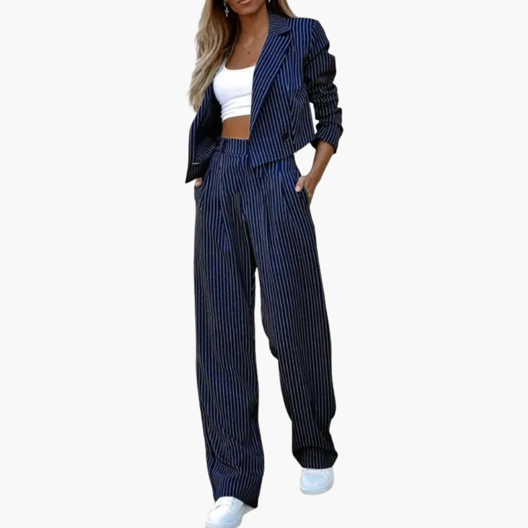 Women's Suit Jacket and Pinstriped Elegant Pants | Altivaro