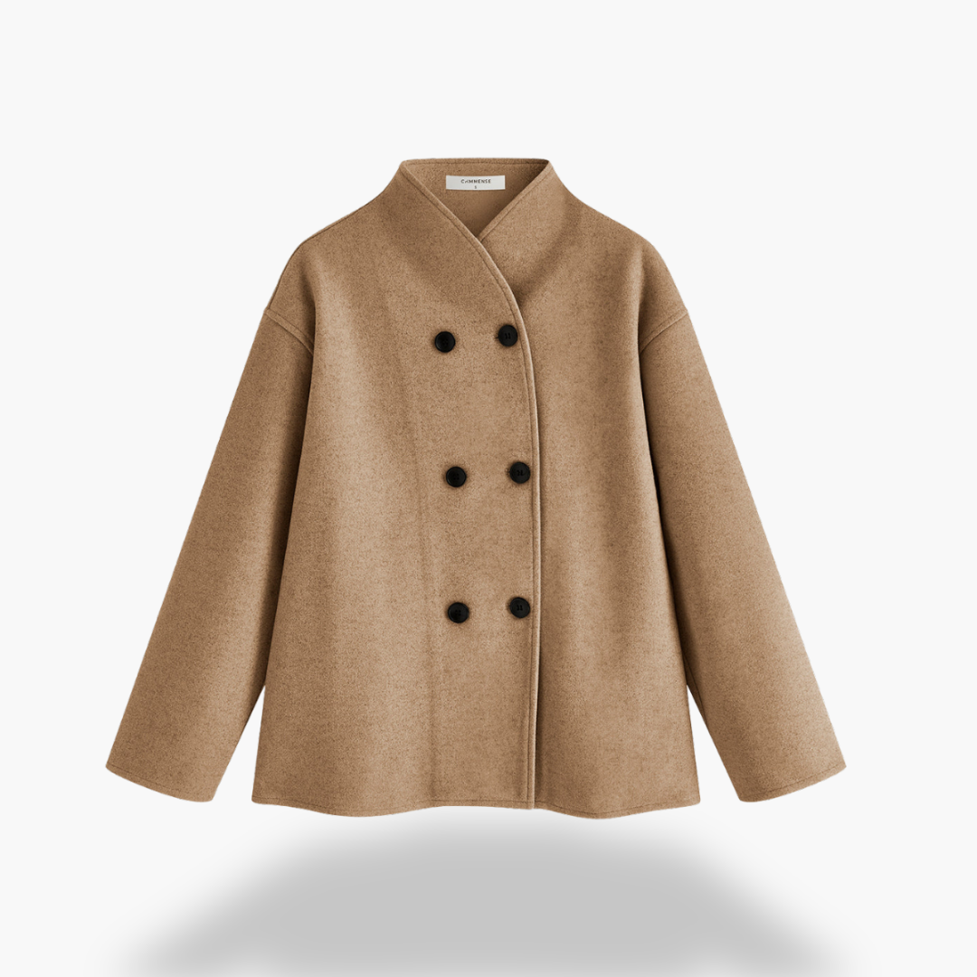 Women's Coat in Cloth with Double Buttons | Altivaro