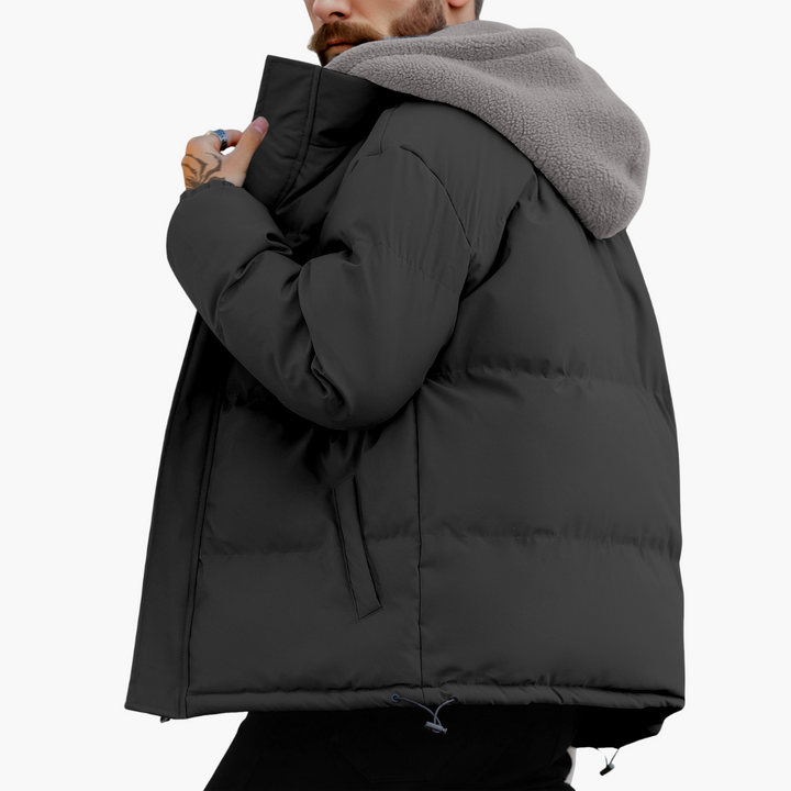 Men's Winter Padded Jacket with Lined Windproof Hood | Altivaro