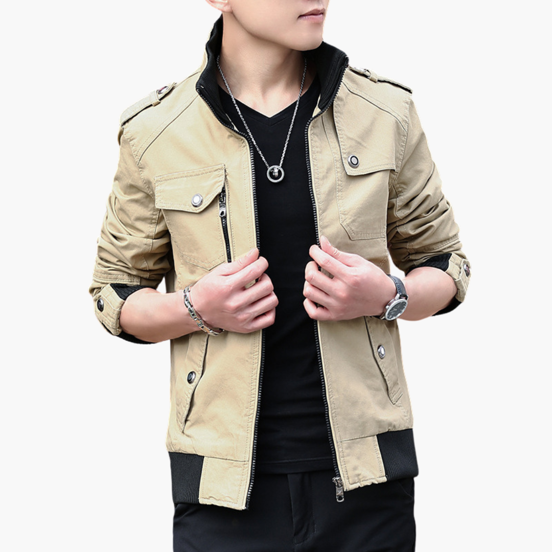 Giacca Uomo Casual con Zip e Tasche Multiple | Altivaro