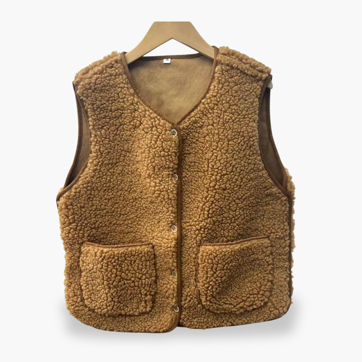 Gilet da Donna in Pelliccia Sintetica con Tasche | Altivaro