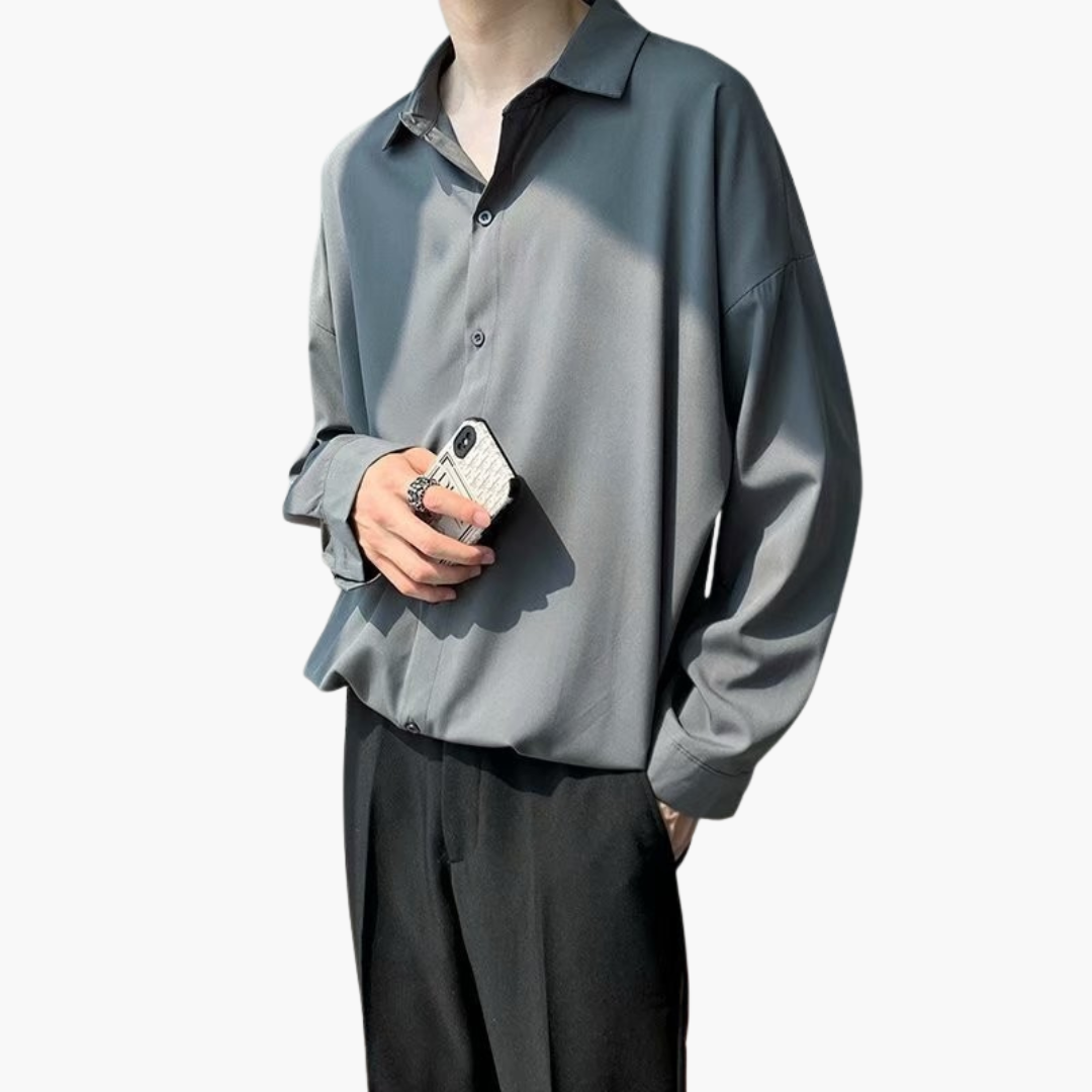 Camicia da Uomo Casual a Maniche Lunghe con Colletto Classico | Altivaro