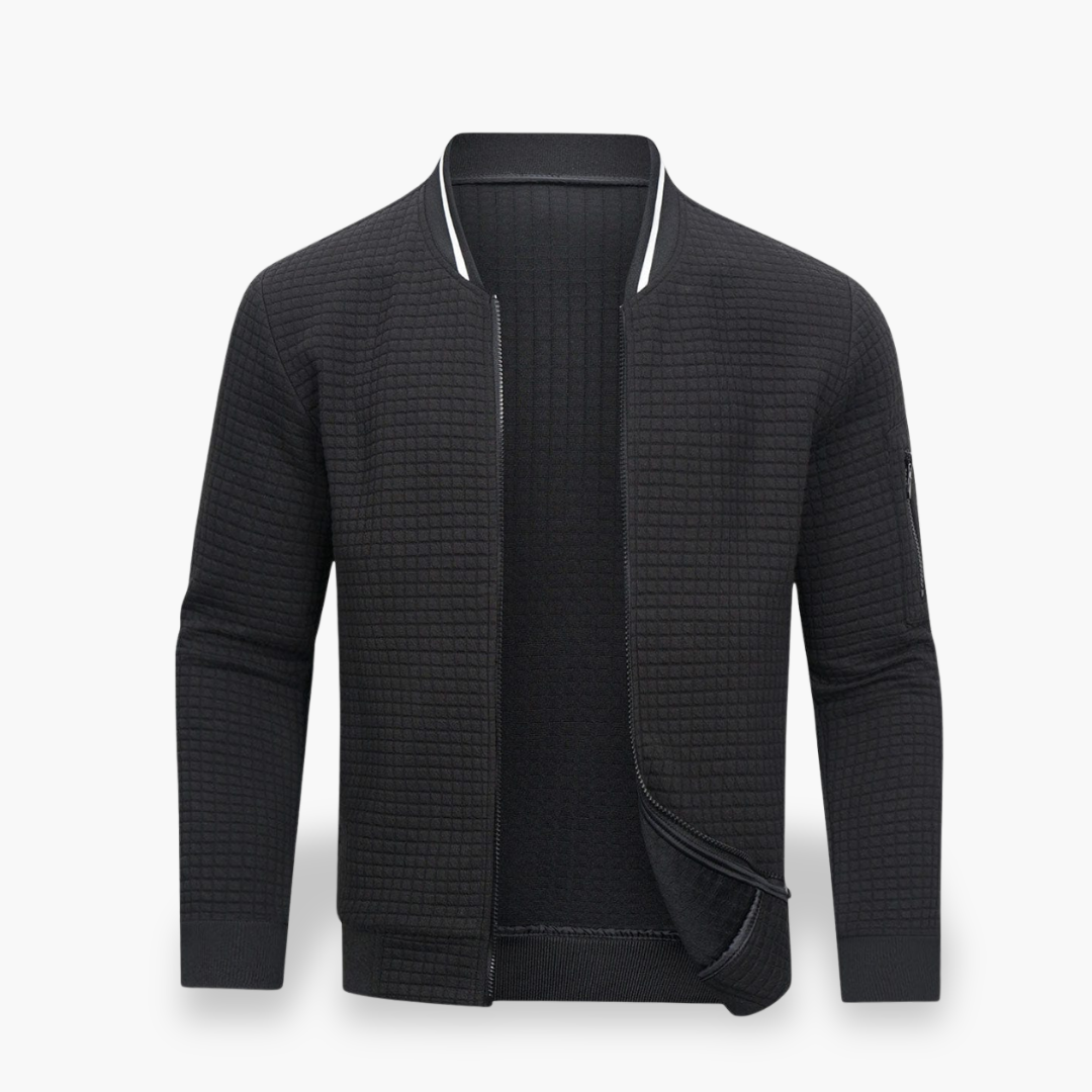 Men's Jacket with Zip in Piqué | Altivaro