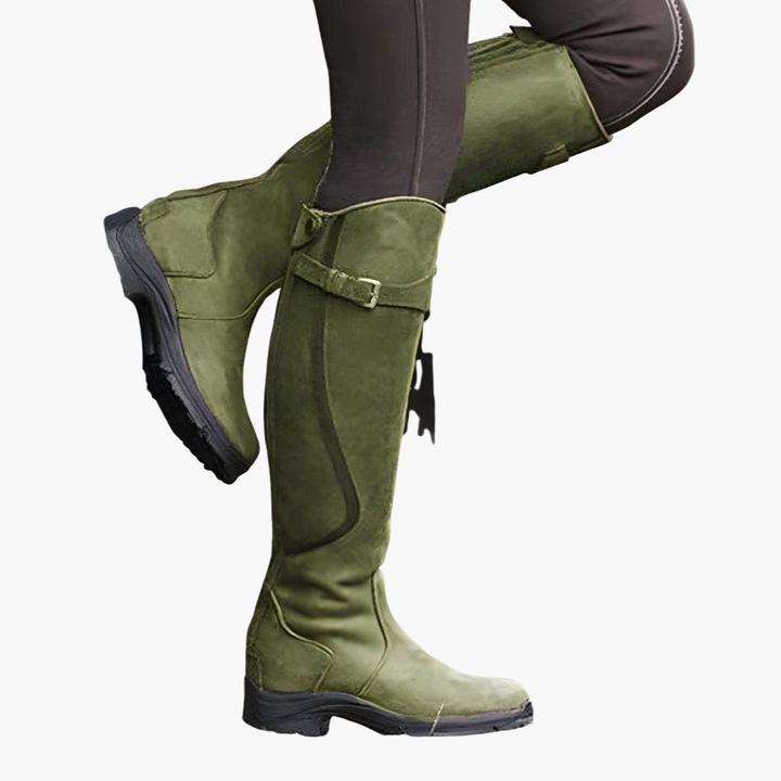 Women's Orthopedic Waterproof Leather Boots with Low Heel | Altivaro