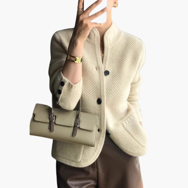 Women's Cardigan with Buttons and Side Pockets | Altivaro