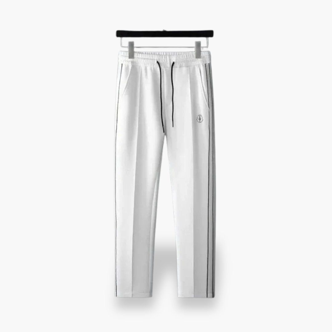 Tuta Uomo con Zip e Strisce Bianche | Altivaro