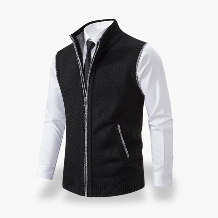 Gilet Uomo in Maglia con Zip Frontale Elegante | Altivaro