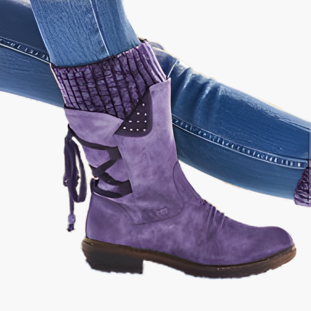 Women's Orthopedic Leather Boots with Laces | Altivaro