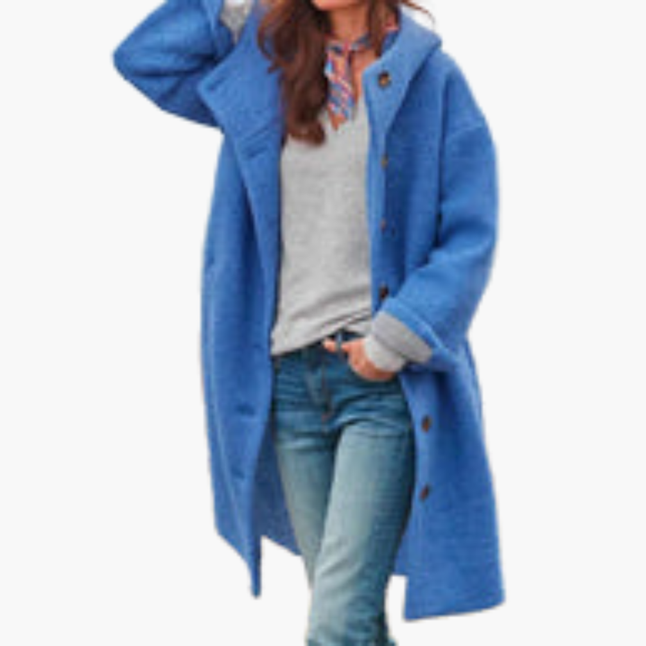 Women's long winter jacket with hood | Altivaro