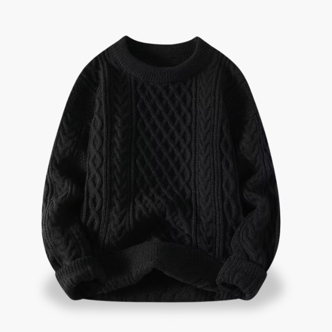 Maglione Uomo in Lana a Treccia con Girocollo | Altivaro