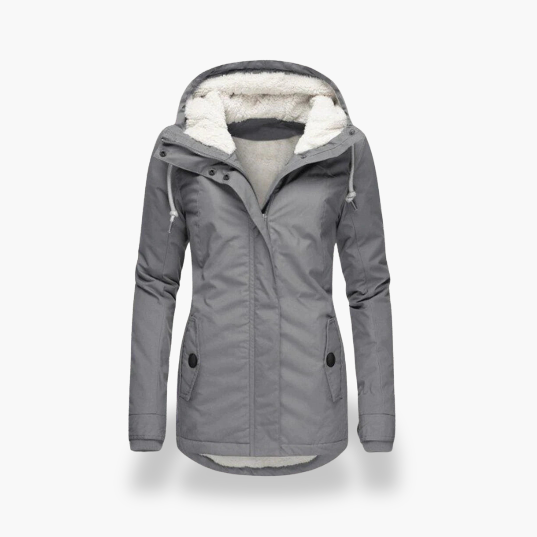 Giacca Invernale Donna Foderata Pelliccia Cappuccio | Altivaro