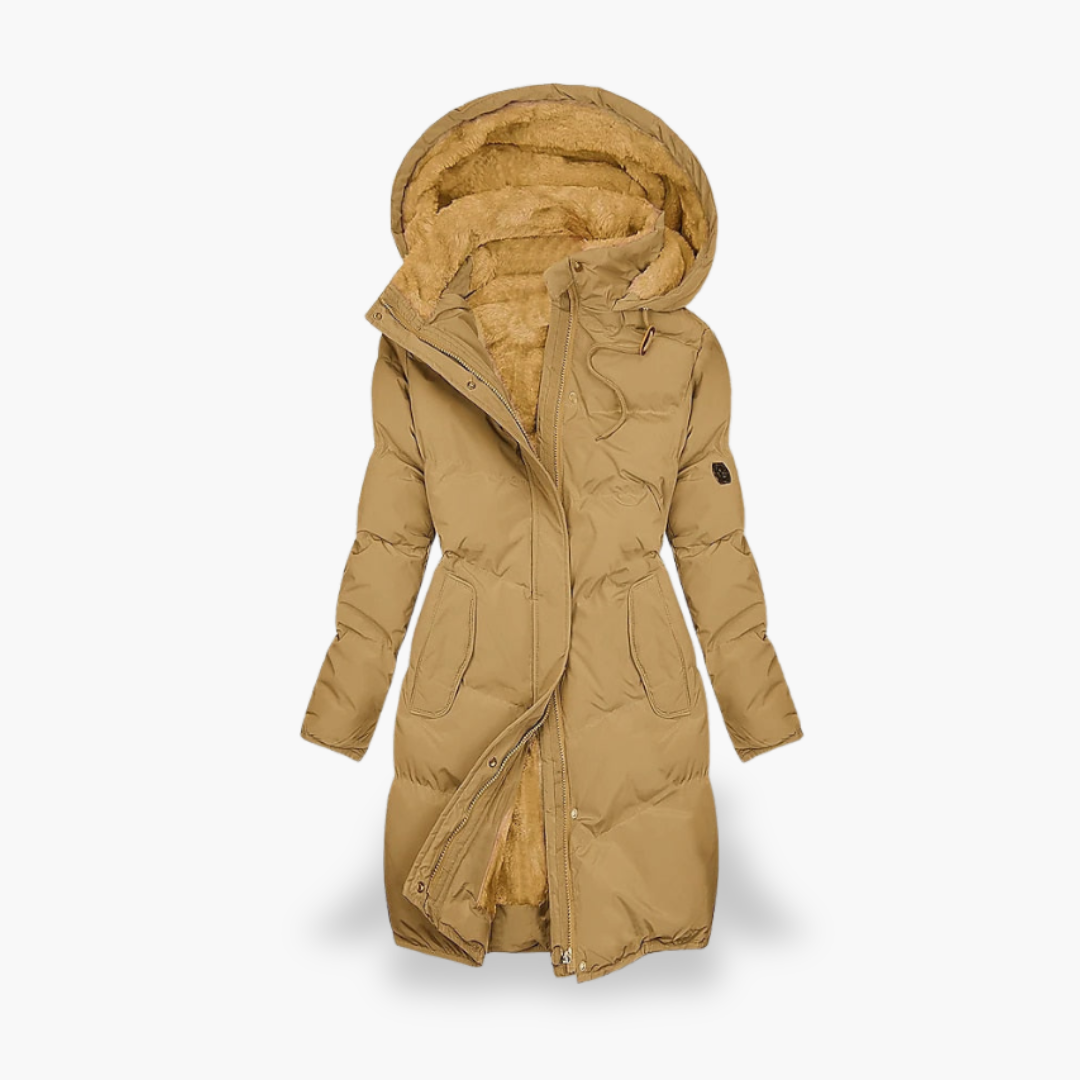 Piumino Lungo Donna Foderato in Pelliccia Sintetica Invernale | Altivaro