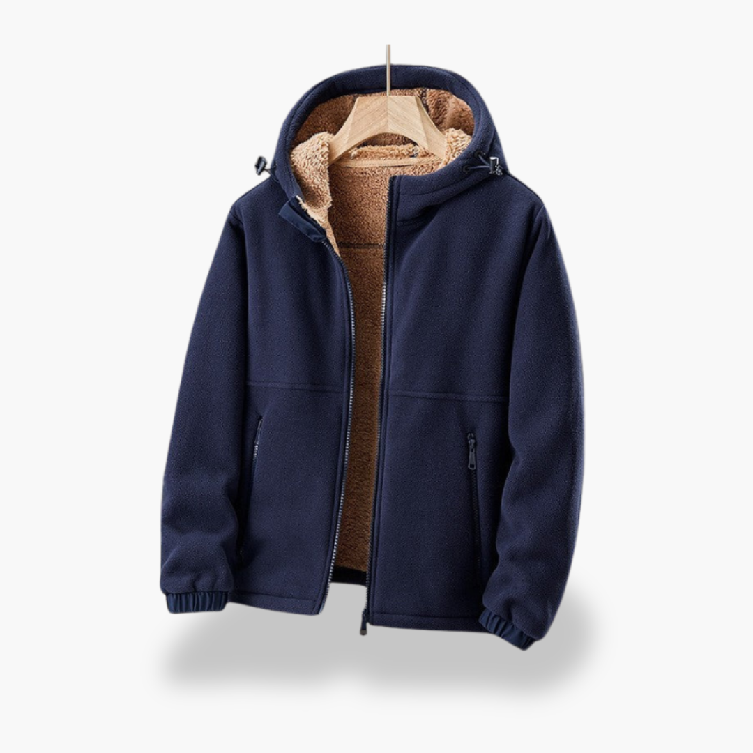 Men's Fleece Jacket with Hood and Fleece Lining | Altivaro