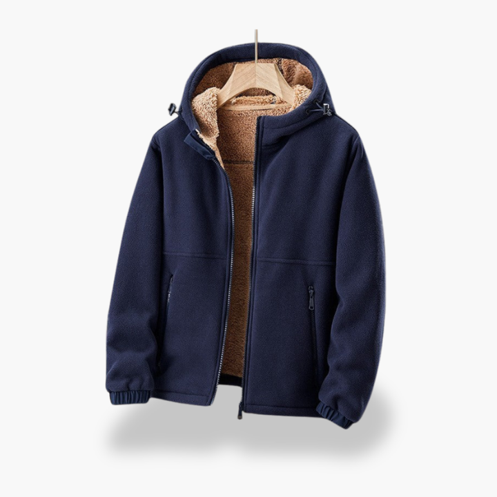 Men's Fleece Jacket with Hood and Fleece Lining | Altivaro
