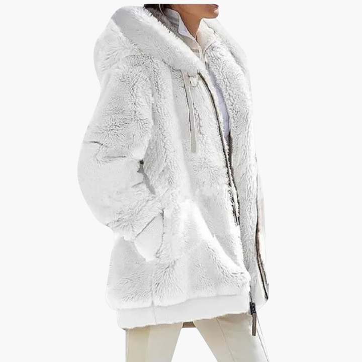 Synthetic Fur Jacket with Hood for Women | Altivaro