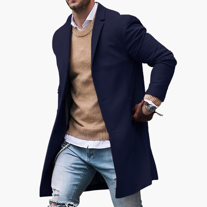 Elegant Men's Coat in Synthetic Wool | Altivaro