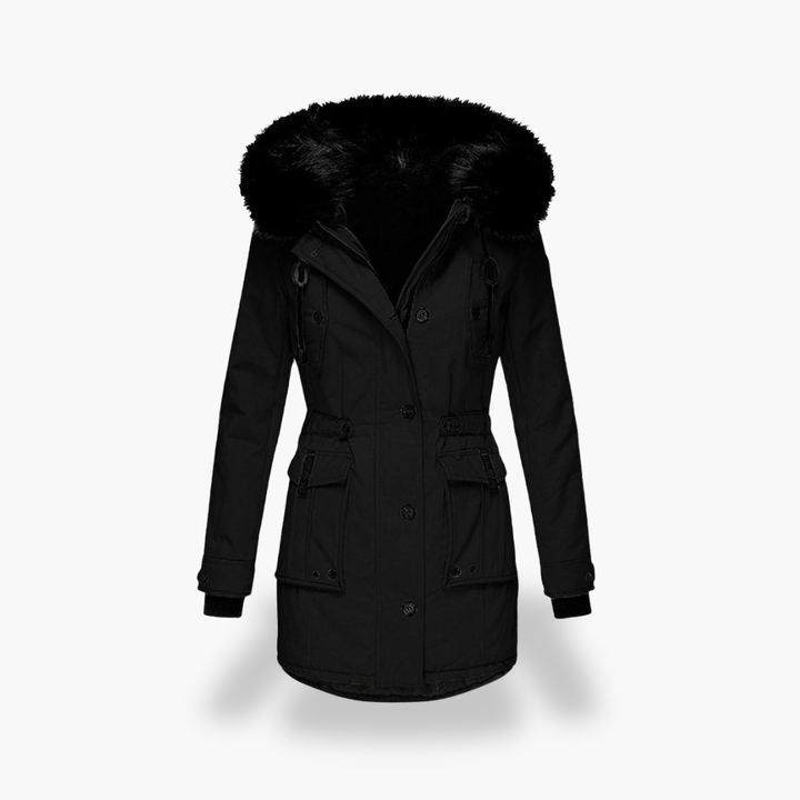 Parka Invernale con Cappuccio in Pelliccia Sintetica da Donna | Altivaro
