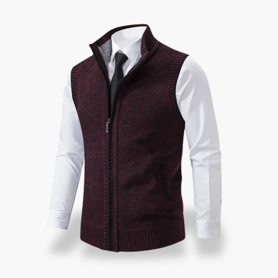 Gilet Uomo in Maglia con Zip Frontale Elegante | Altivaro