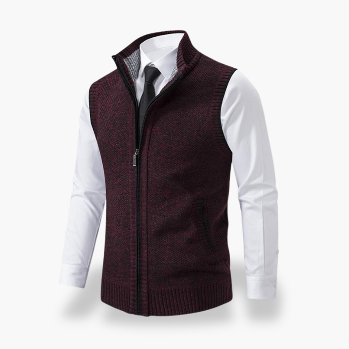 Gilet Uomo in Maglia con Zip Frontale Elegante | Altivaro