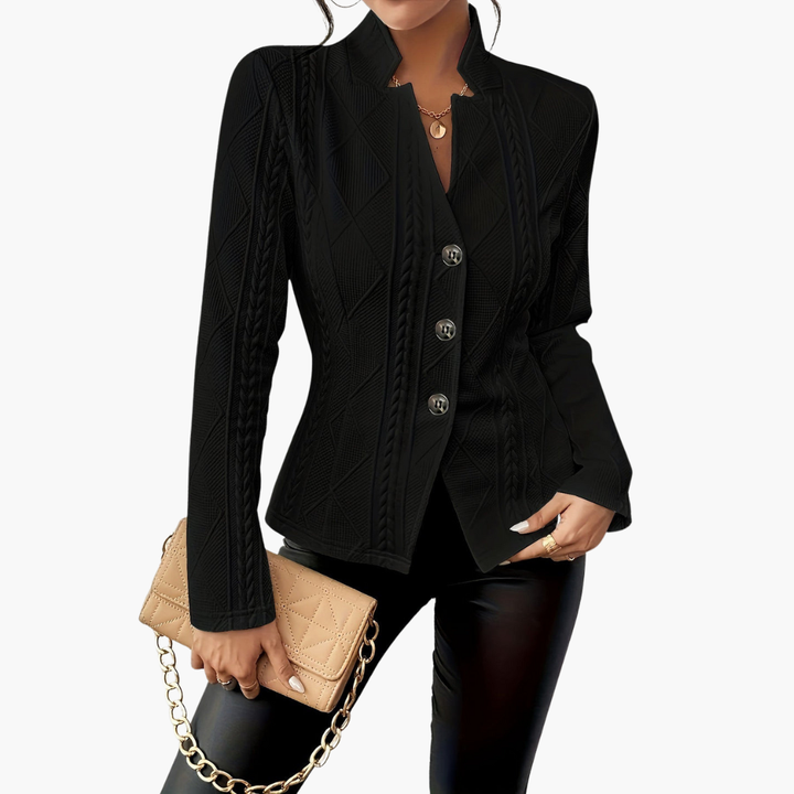 Blazer Donna con Bottoni e Dettagli in Maglia | Altivaro