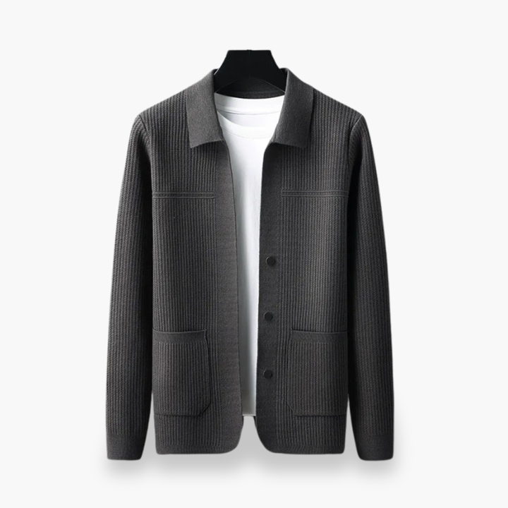 Cardigan Uomo Maglia Lavorata Bottoni in Lana Casual | Altivaro