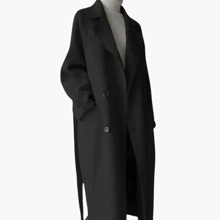 Elegant Long Women's Wool Coat for Winter | Altivaro