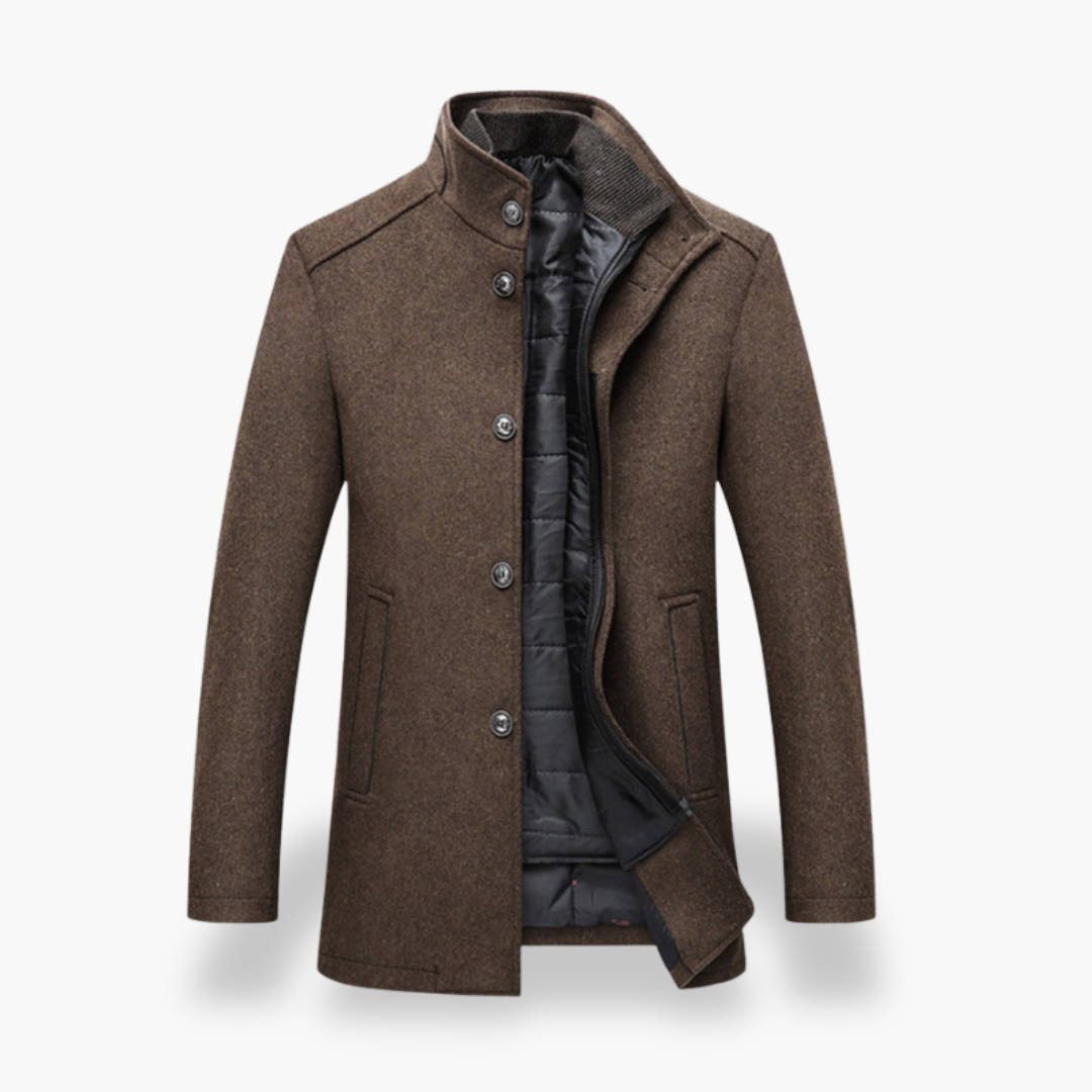Men's Winter Jacket with Padded Lining and High Collar | Altivaro