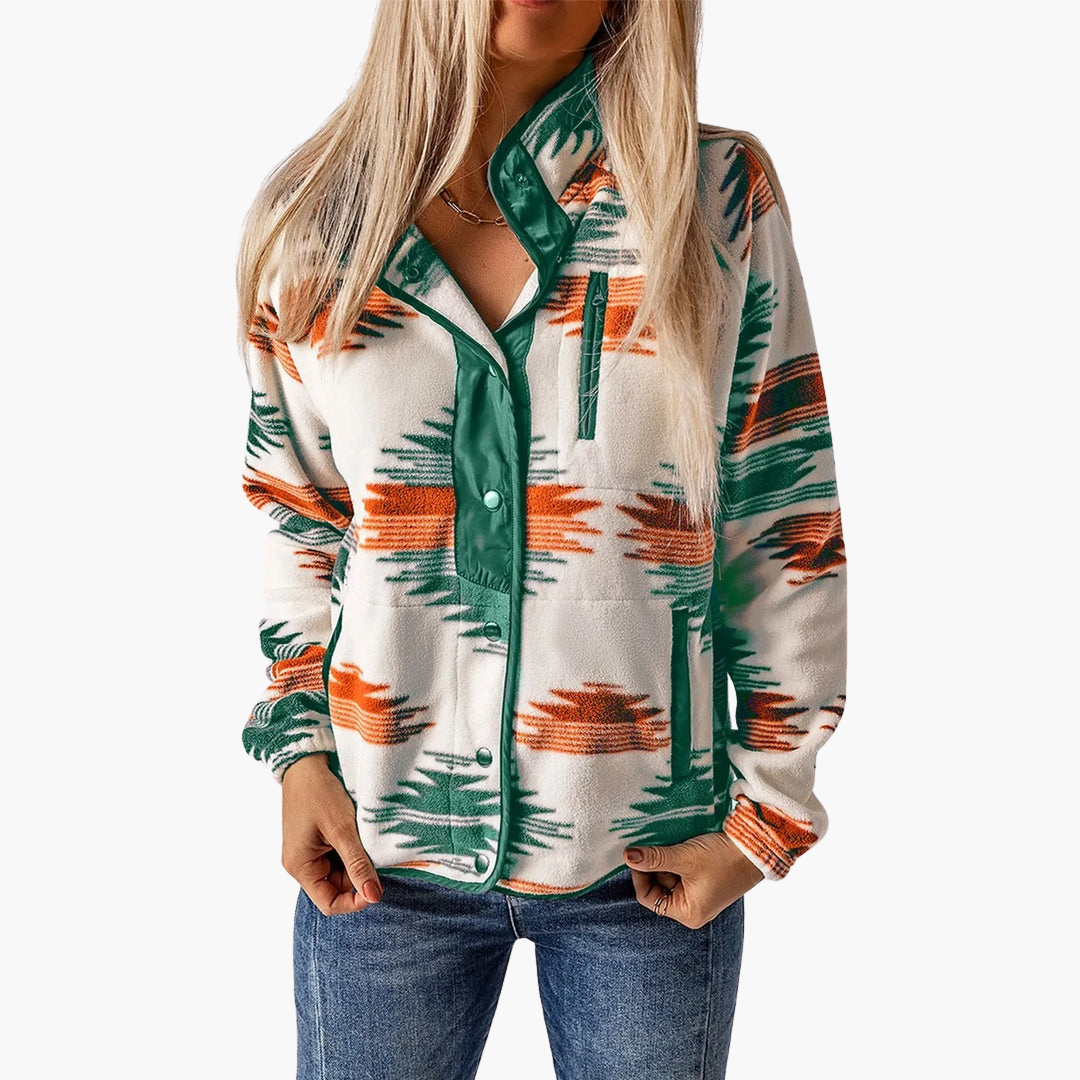 Women's Soft Fleece Jacket with Button Closure | Altivaro