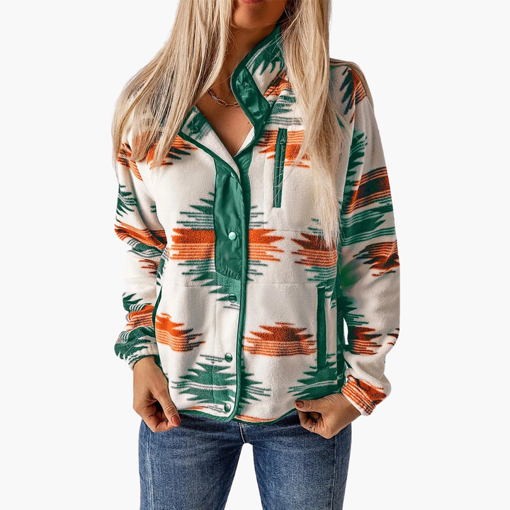 Women's Soft Fleece Jacket with Button Closure | Altivaro