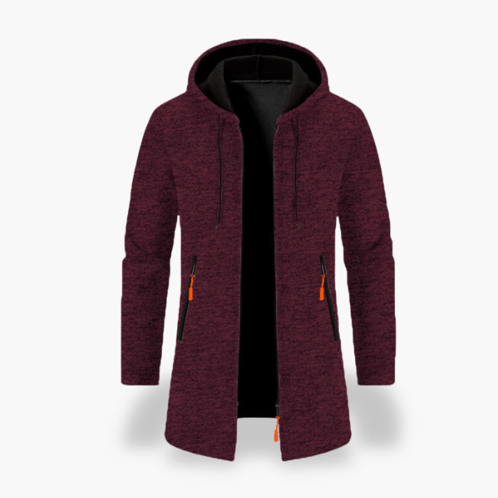 Giacca Uomo con Cappuccio in Maglia Zip Lunga | Altivaro
