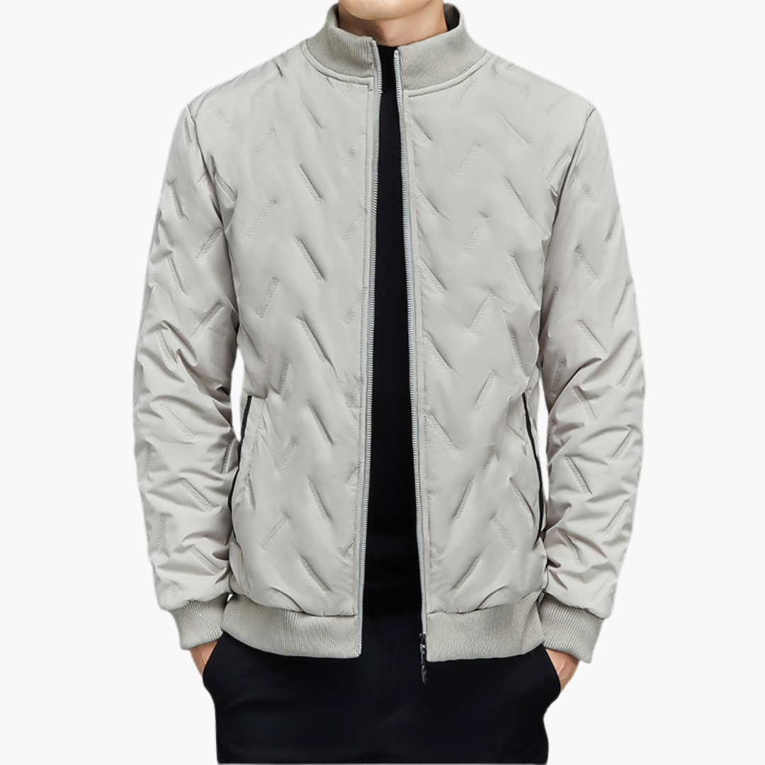 Men's Down Jacket Ribbed Collar | Altivaro