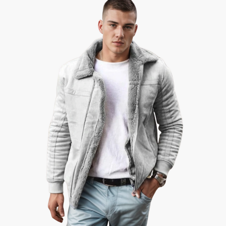 Men's Leather Jacket with Fur Lining | Altivaro