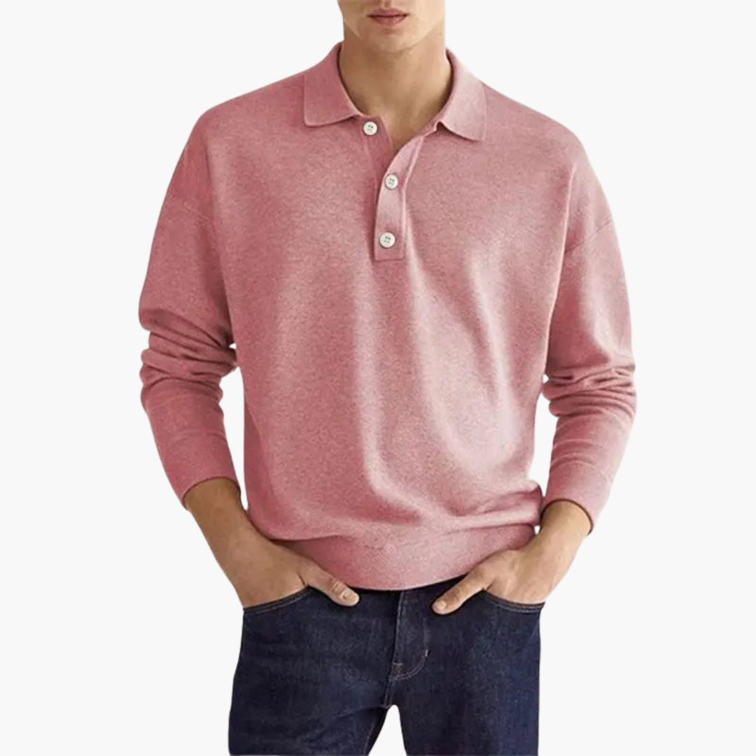 Men's Polyester Polo with Buttons | Altivaro